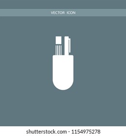 pen case vector icon illustration 