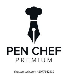 pen chef logo icon vector template