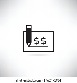 ilustración vectorial de icono de lápiz y verificación