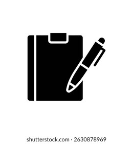 Pen Clipped to Notepad Representing Professional Note-Taking
