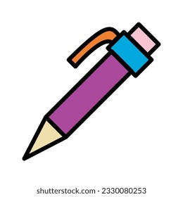 Pen color stationary icon vector design  illustration