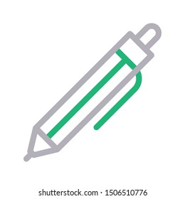 pen colour line vector icon
