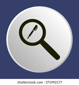 Pen  con, vector illustration. Flat design style.