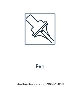 Pen concept line icon. Linear Pen concept outline symbol design. This simple element illustration can be used for web and mobile UI/UX.