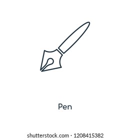 Pen concept line icon. Linear Pen concept outline symbol design. This simple element illustration can be used for web and mobile UI/UX.