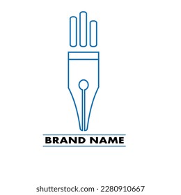 pen concept logo, icon, symbol, ilustration design template