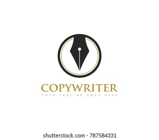 pen concept logo, icon, symbol, ilustration design template