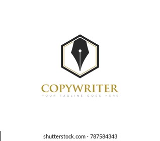 pen concept logo, icon, symbol, ilustration design template