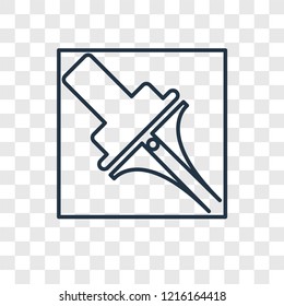 Pen concept vector linear icon isolated on transparent background, Pen concept transparency concept in outline style