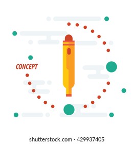 pen concept vector yellow