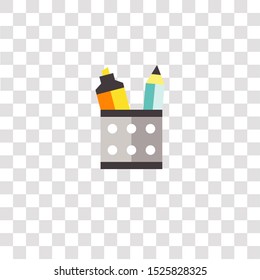 pen container icon sign and symbol. pen container color icon for website design and mobile app development. Simple Element from business and office collection for mobile concept and web apps icon.