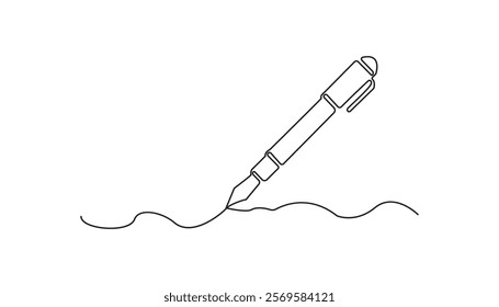 pen continuous one line drawing