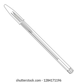 pen contour simple vector illustration