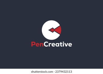 Pen creativity logo design Ink