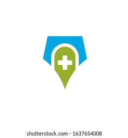 pen cross medical logo design modern template