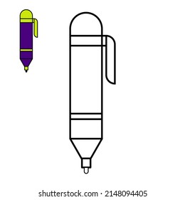 pen design for schoolchildren. suitable for children's coloring book