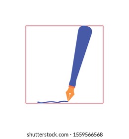 Pen design, Tool write office object instrument equipment and draw theme Vector illustration