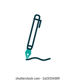 Pen design, Tool write office object instrument equipment draw art and learn theme Vector illustration