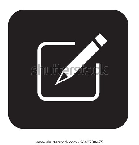 Pen and diary icon in modern vector style. Perfect for note-taking, journalism, writing apps, or education themes. Fully editable and ideal for UI-UX design.