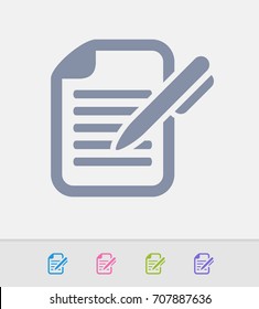 Pen & Document - Granite Icons. A professional, pixel-perfect icon. 