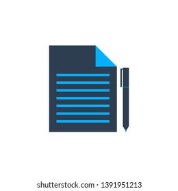 Pen & Document - Granite Icons,Taking note icon thin line for web and mobile