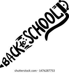 Pen is doodle lettering back to school