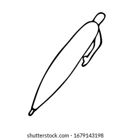pen doodle. white background isolated outline stock vector illustration