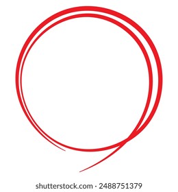 Pen draw red circle for marking text, line, number.