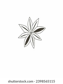 Pen drawing flower save frame green documents rose