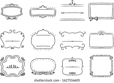 Pen drawing hand drawn frame illustration image