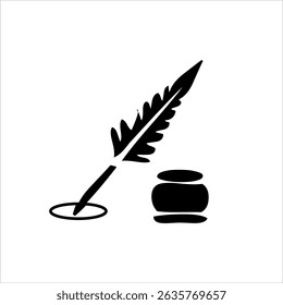 Pen drawing. one line vector drawing of book and pen. education concept in one line vector.
