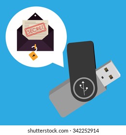 pen drive design, vector illustration eps10 graphic 