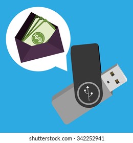 pen drive design, vector illustration eps10 graphic 
