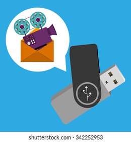 pen drive design, vector illustration eps10 graphic 