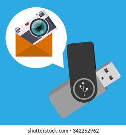 pen drive design, vector illustration eps10 graphic 