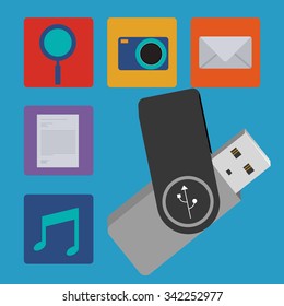 pen drive design, vector illustration eps10 graphic 