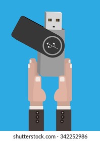 pen drive design, vector illustration eps10 graphic 