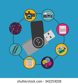 pen drive design, vector illustration eps10 graphic 