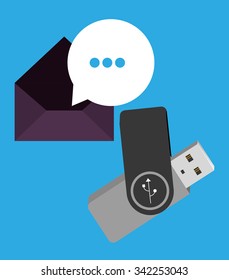 pen drive design, vector illustration eps10 graphic 
