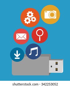 pen drive design, vector illustration eps10 graphic 