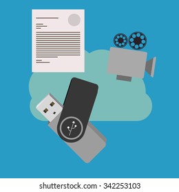 pen drive design, vector illustration eps10 graphic 