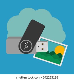 pen drive design, vector illustration eps10 graphic 