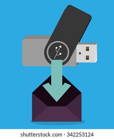 pen drive design, vector illustration eps10 graphic 