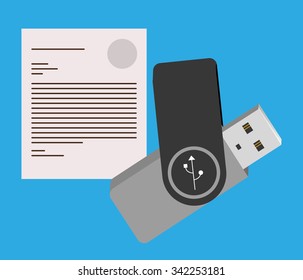 pen drive design, vector illustration eps10 graphic 