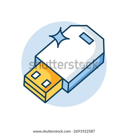 Pen Drive icon clean and modern vector illustration
