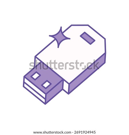 Pen Drive icon clean and modern vector illustration