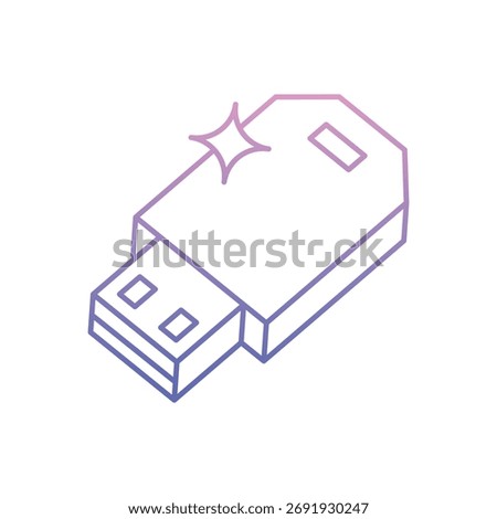 Pen Drive icon clean and modern vector illustration