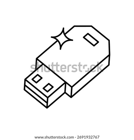 Pen Drive icon clean and modern vector illustration