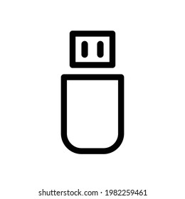 Pen drive icon, Line Vector graphics