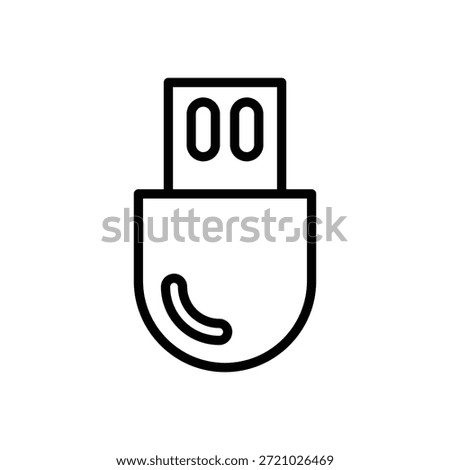 Pen drive icon, Line Vector graphics